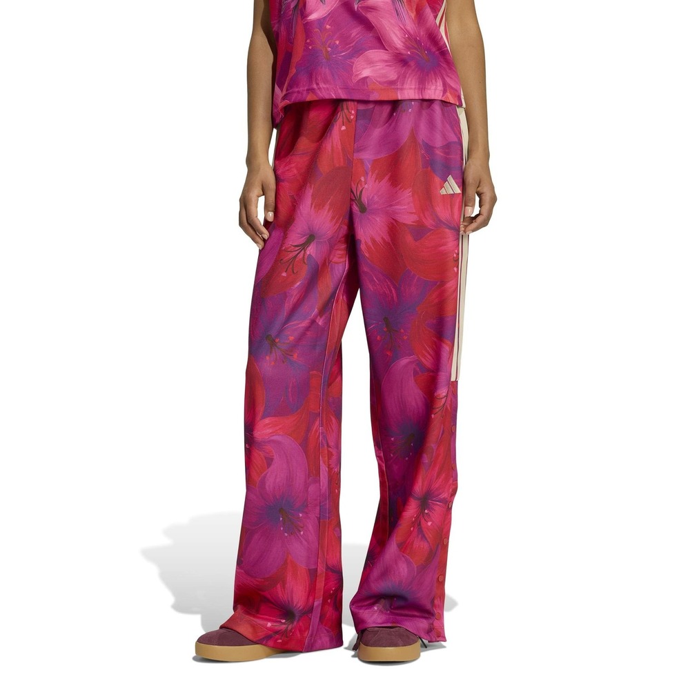 adidas Farm Rio Tiro Track Pants Bahia Magenta Floral Wide Leg Snap XL NEW